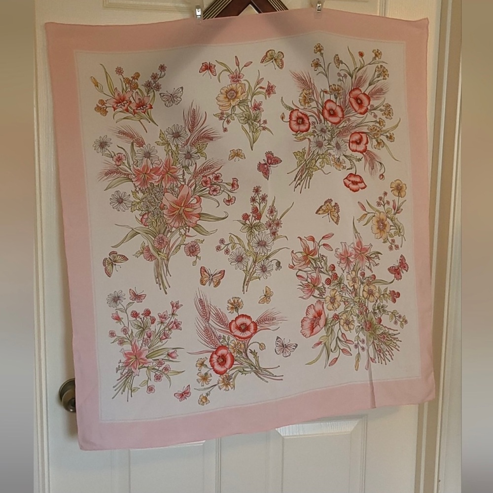 Asprey London silk scarf Dimensions: 31 by 32 inches